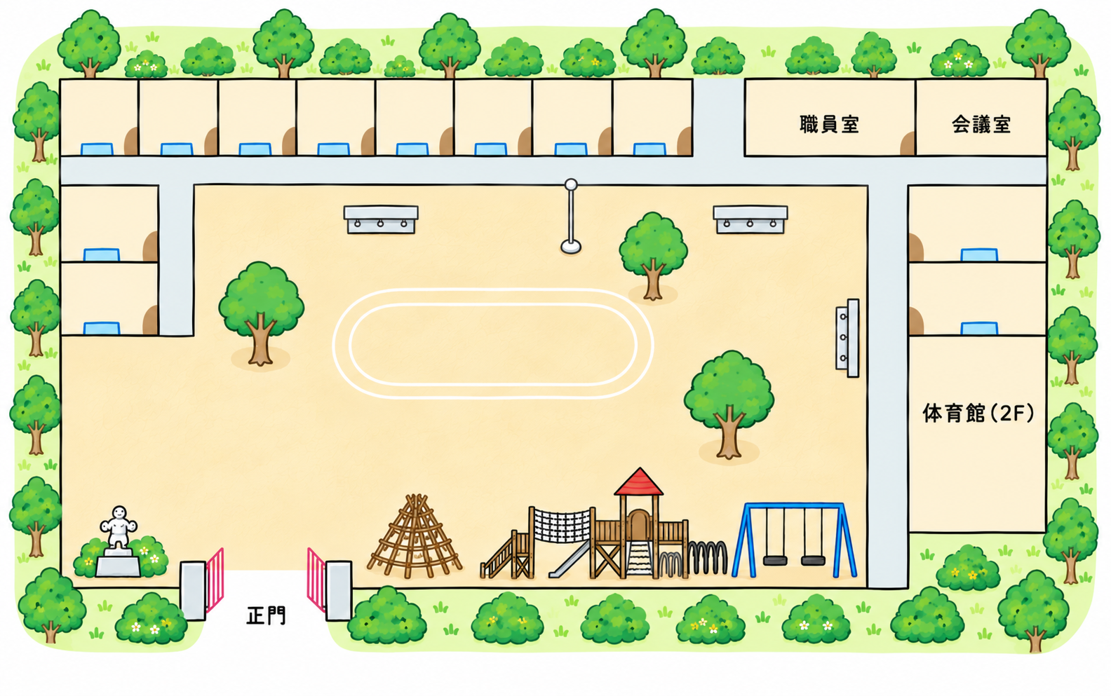 平和台幼稚園園内マップ